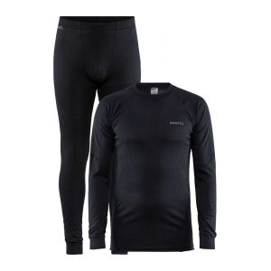 ENSEMBLE TEE-SHIRT/CALECON  NOIR CORE WARM/CORE DRY - NEW...