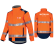 SOFTSHELL MULTIRISQUE PHENIX T2S ORANGE  + LOGOS BRODERIES NON FEU DOS ET COEUR