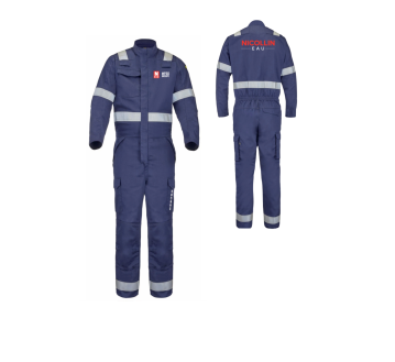 COMBINAISON 2ZIP COLACHI MARINE + LOGOS BRODERIES NON FEU DOS ET COEUR