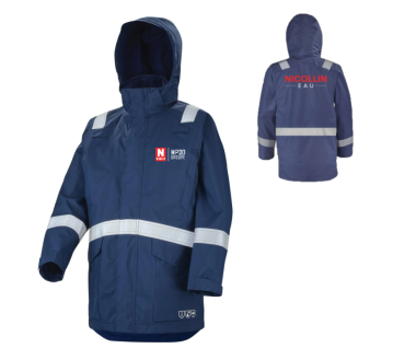 PARKA ESD ACCESS CEPOVETT MARINE + LOGOS TRANSFERTS DOS ET COEUR