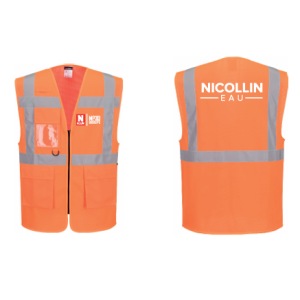 GILET MESH EXECUTIVE PORTWEST ES376 + LOGOS TRANSFERTS...