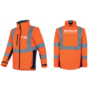 SOFTSHELL HV ORANGE HIMALAYA COEUR + DOS "MP3D"