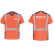 TEE-SHIRT HV ORANGE/MARINE GHARBI COEUR + DOS "MP3D"