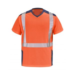 TEE-SHIRT HV ORANGE/MARINE GHARBI COEUR + DOS "MP3D" 2
