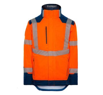 VESTE PLUIE HV ORANGE EVEREST COEUR + DOS "MP3D"