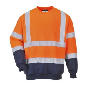 SWEAT HV B306 ORANGE/MARINE COEUR + DOS "MP3D" 2