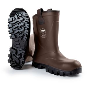 Demi-botte de sécurité normé S5 de la marque BEKINA RigliteX. Coloris brun. 2