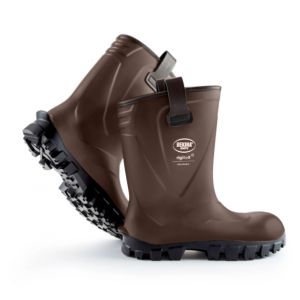 Demi-botte de sécurité normé S5 de la marque BEKINA RigliteX. Coloris brun.
